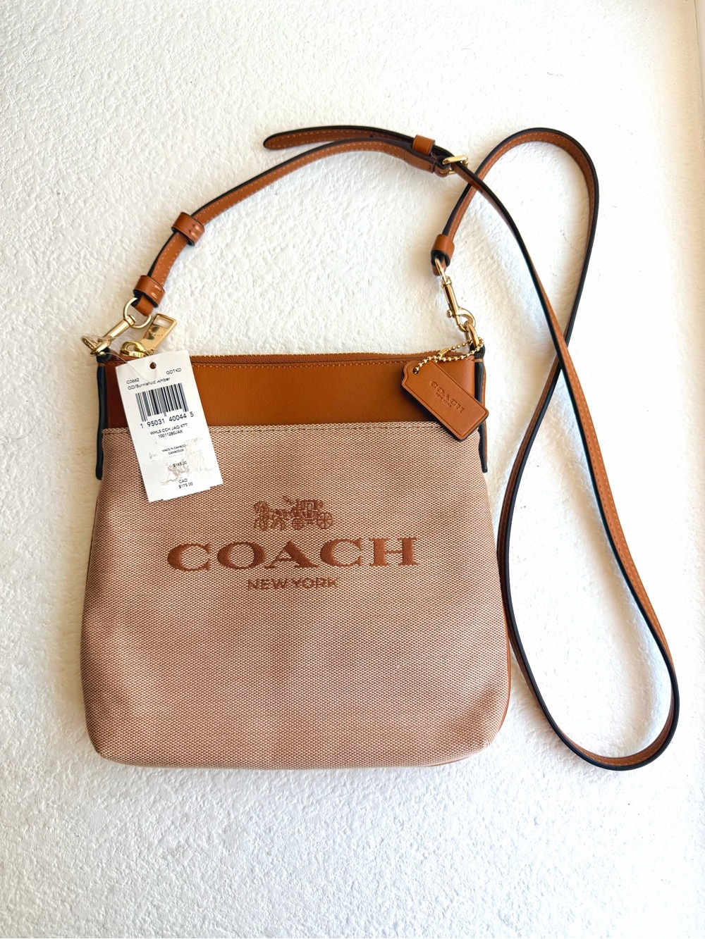 Coach Crossbody Bag in Tan and Beige